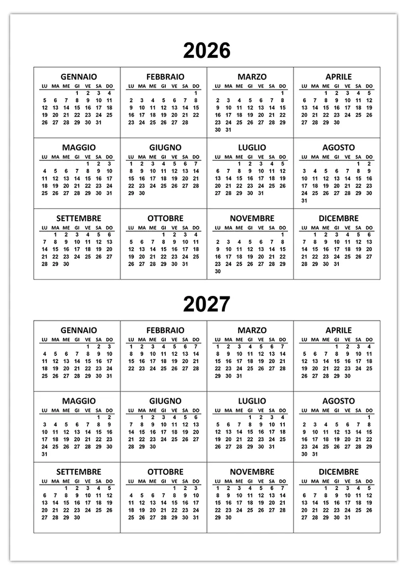 Calendario 2026-2027